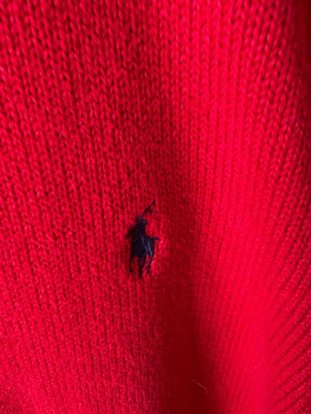 Polo Ralph Lauren Red Sweater XL, 100% Cotton - Picture 8 of 11